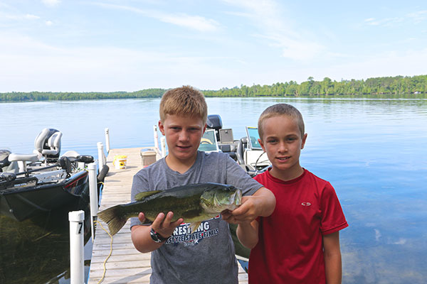 boys with fish