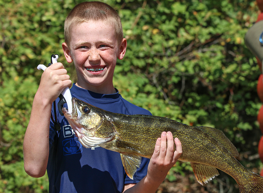 boy with fish